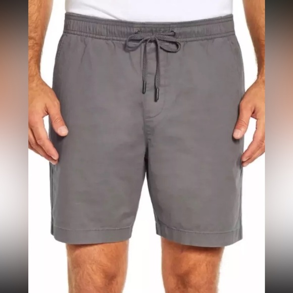 Gap Stretch Twill Pull On Drawstring Jogger Shorts in Grey - Picture 1 of 9